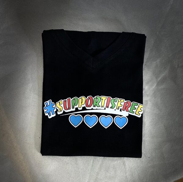 Support is Free V-neck T-Shirt