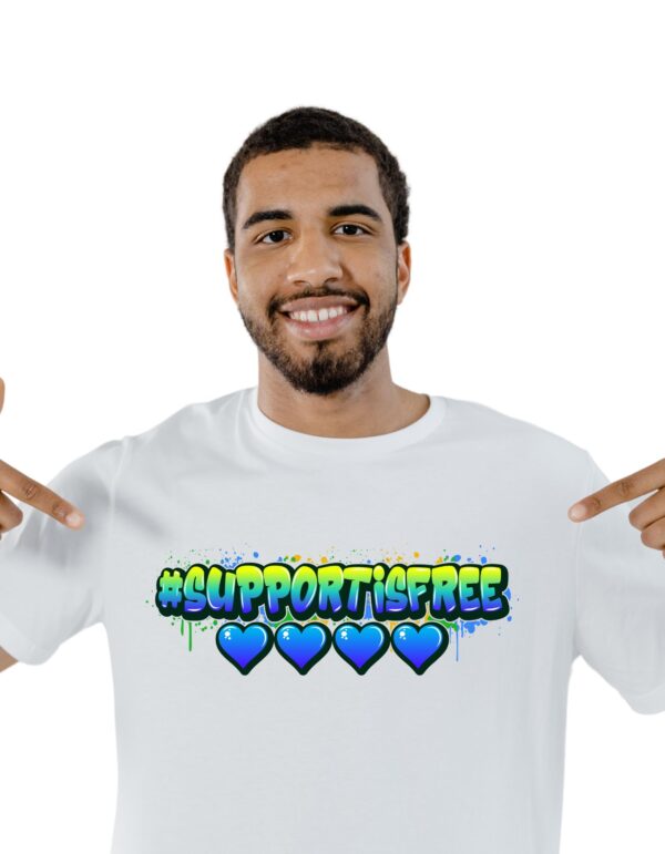 Limited Edition #Supportisfree💙💙💙💙💙 Graffiti Logo T-Shirt
