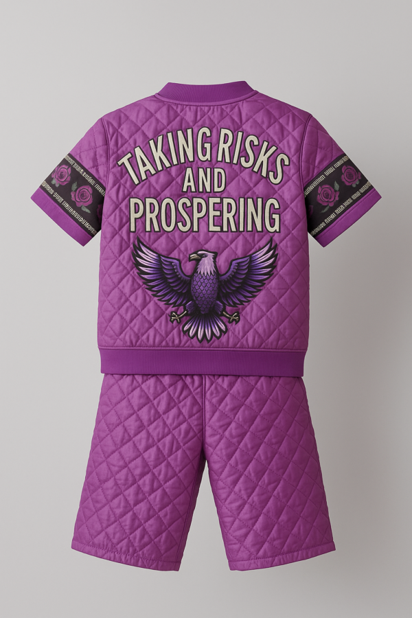 Royalty Legacy Edition – Quilted Faux Leather Jacket & Shorts - Image 6
