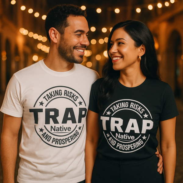 Trap Native  – “Taking Risks And Prospering” T-Shirt - Image 8