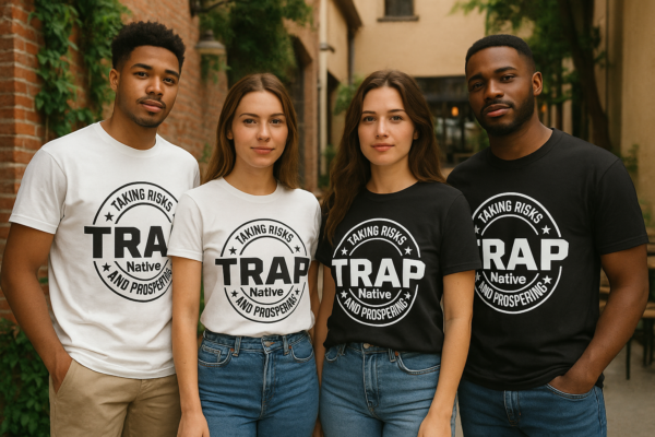 Trap Native  – “Taking Risks And Prospering” T-Shirt - Image 2
