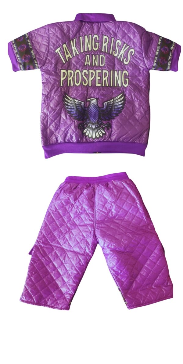 Royalty Legacy Edition – Quilted Faux Leather Jacket & Shorts - Image 9
